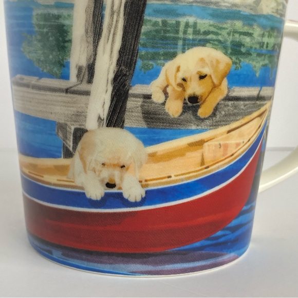 Dog Mug with Golden Retriever Puppies on a boat PAPERPRODUCTS Design Two Can Art - Picture 11 of 16